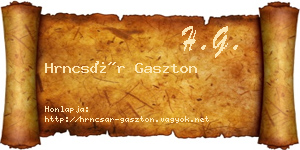 Hrncsár Gaszton névjegykártya